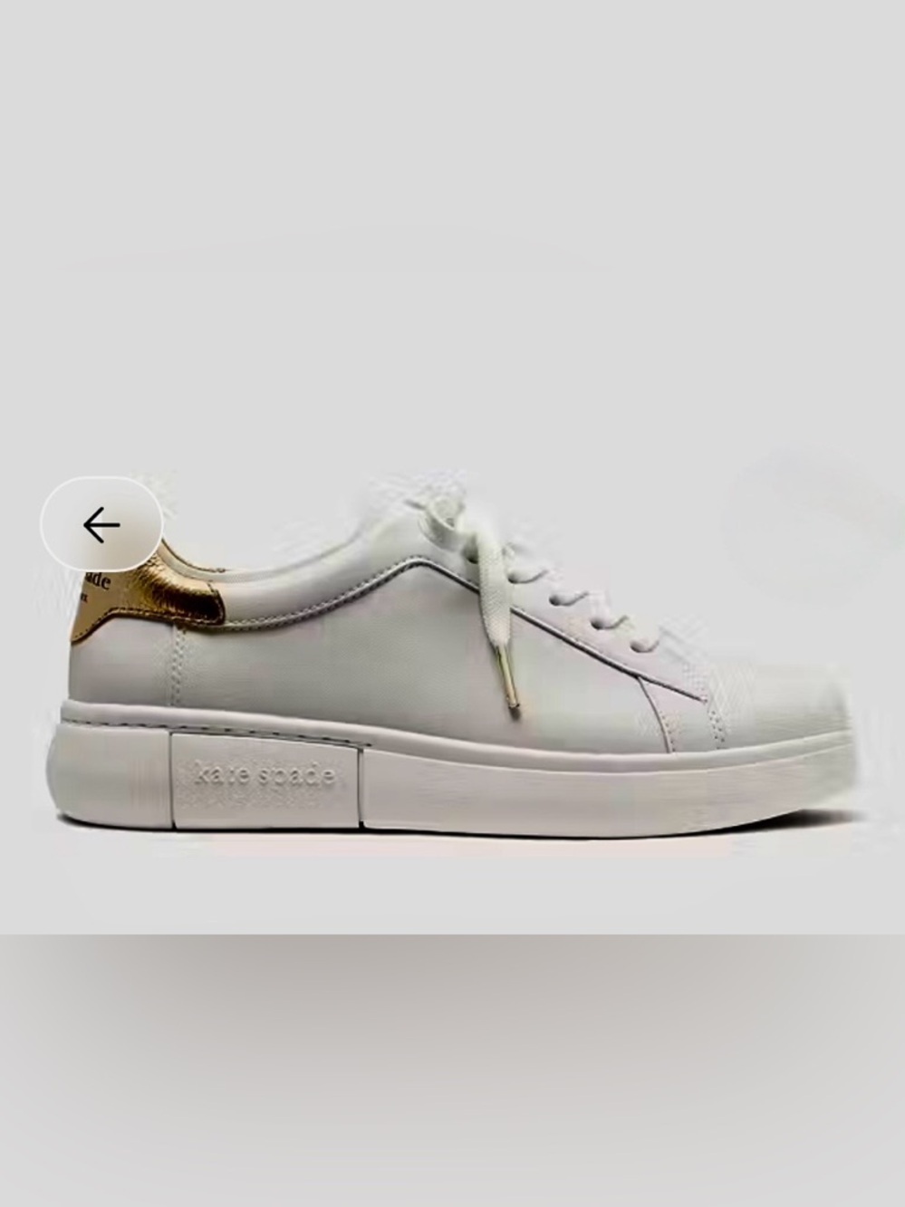 KATE SPADE New York Lift Gold Design Sneakers Shoes 8B